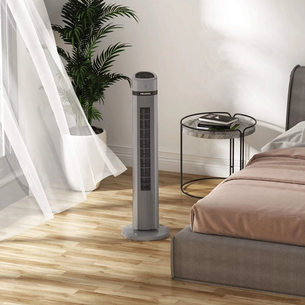40 Oscillating Tower Fan with Remote, Black I5979
