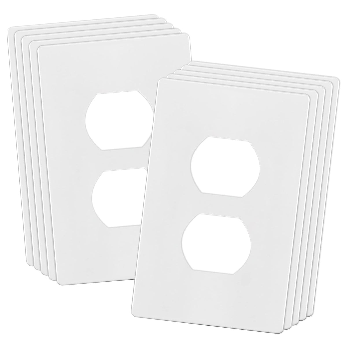 White 1-Gang Duplex Wall Plates, 10 Pack C773809