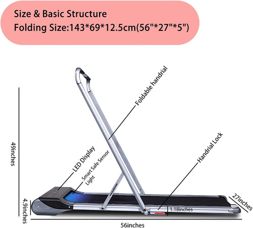 2-in-1 Folding Treadmill with Smart Remote X695