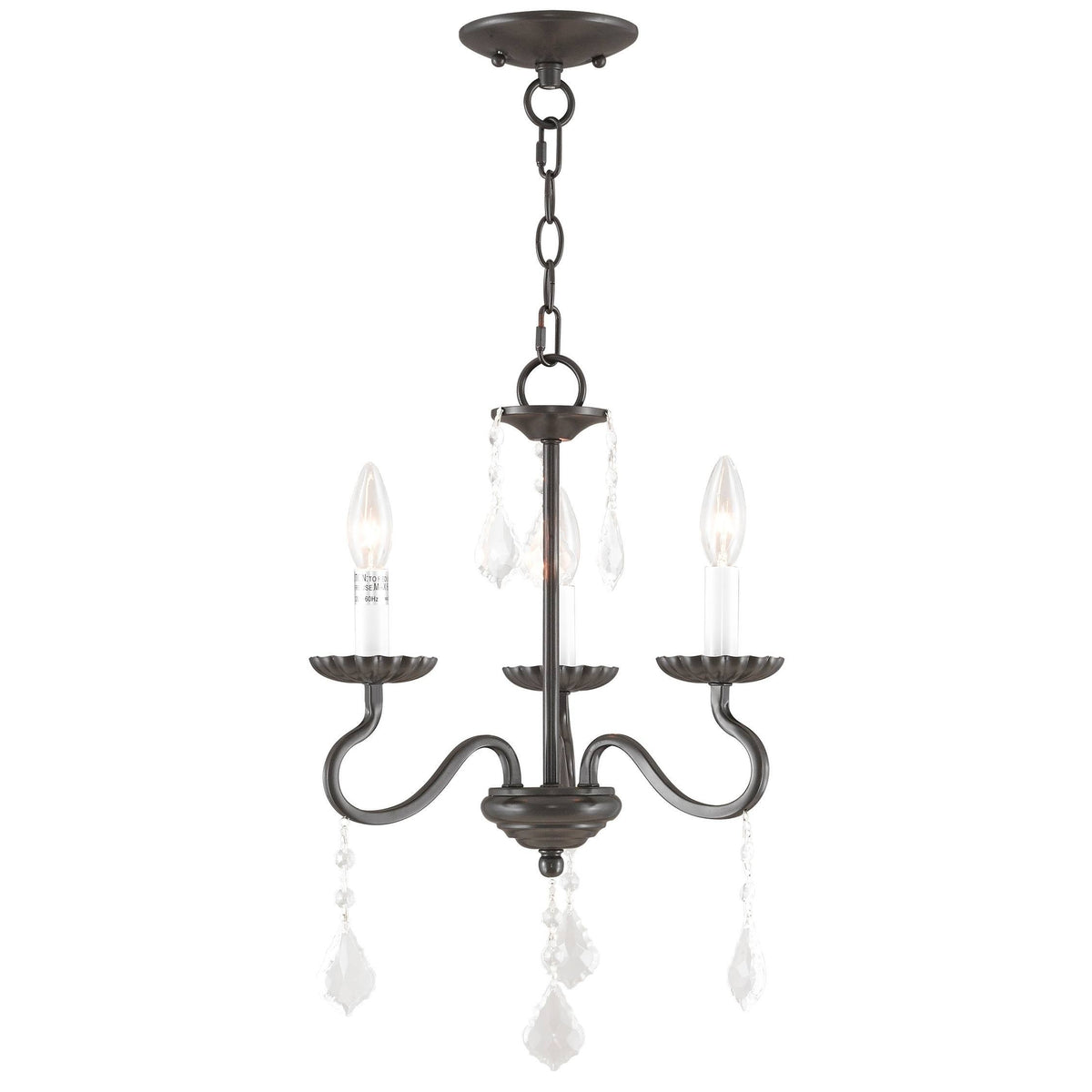 3-Light Mini Chandelier, English Bronze J544675