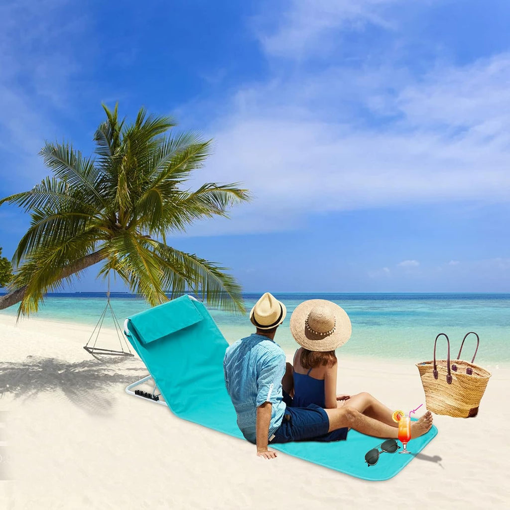 Aqua Blue Folding Lightweight Beach Chairs V378