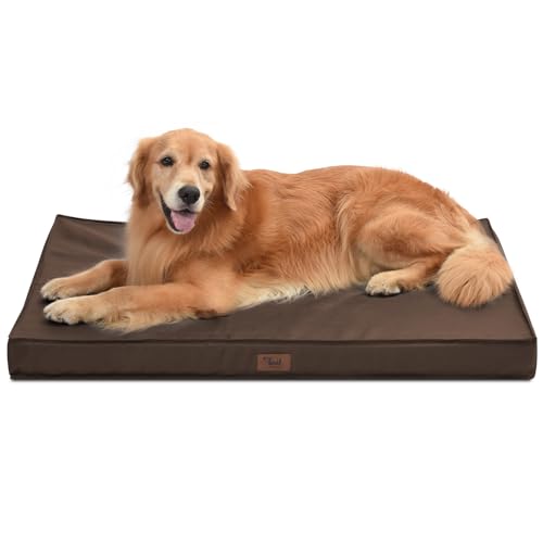 Extra Large Waterproof Egg Crate Foam Dog Bed with Removable Washable Cover R798601