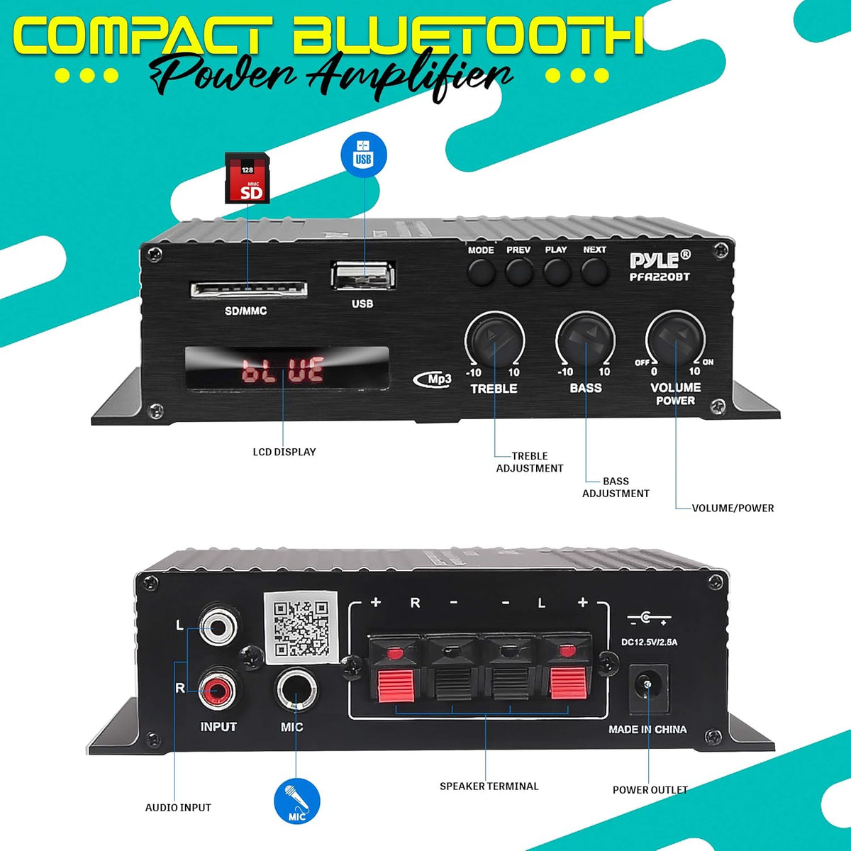 Pack of 2 Bluetooth Stereo Amplifier P278