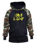 Black Camo Raglan Hoodie I584