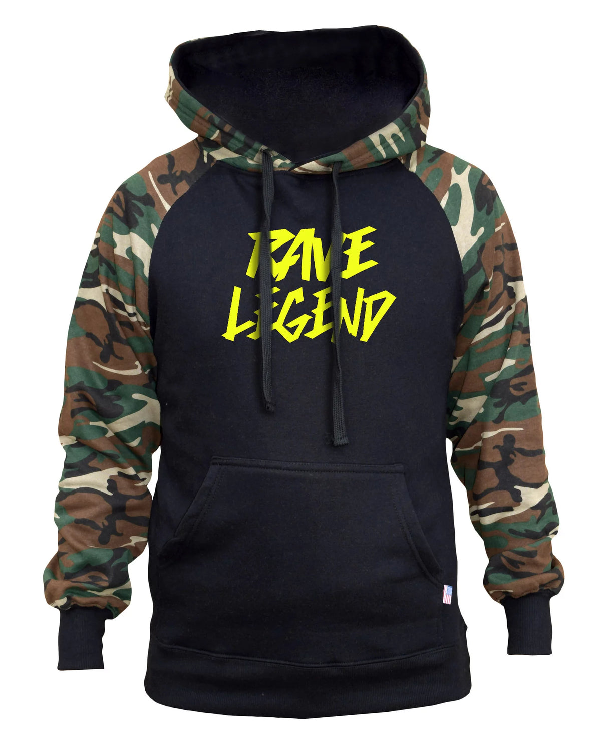 Black Camo Raglan Hoodie I584