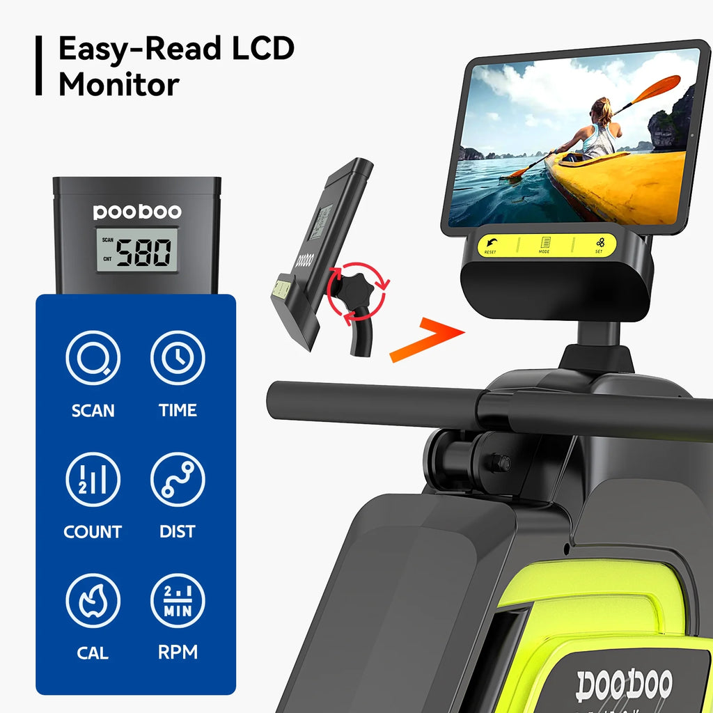 3-in-1 Foldable Magnetic Rowing Machine D224