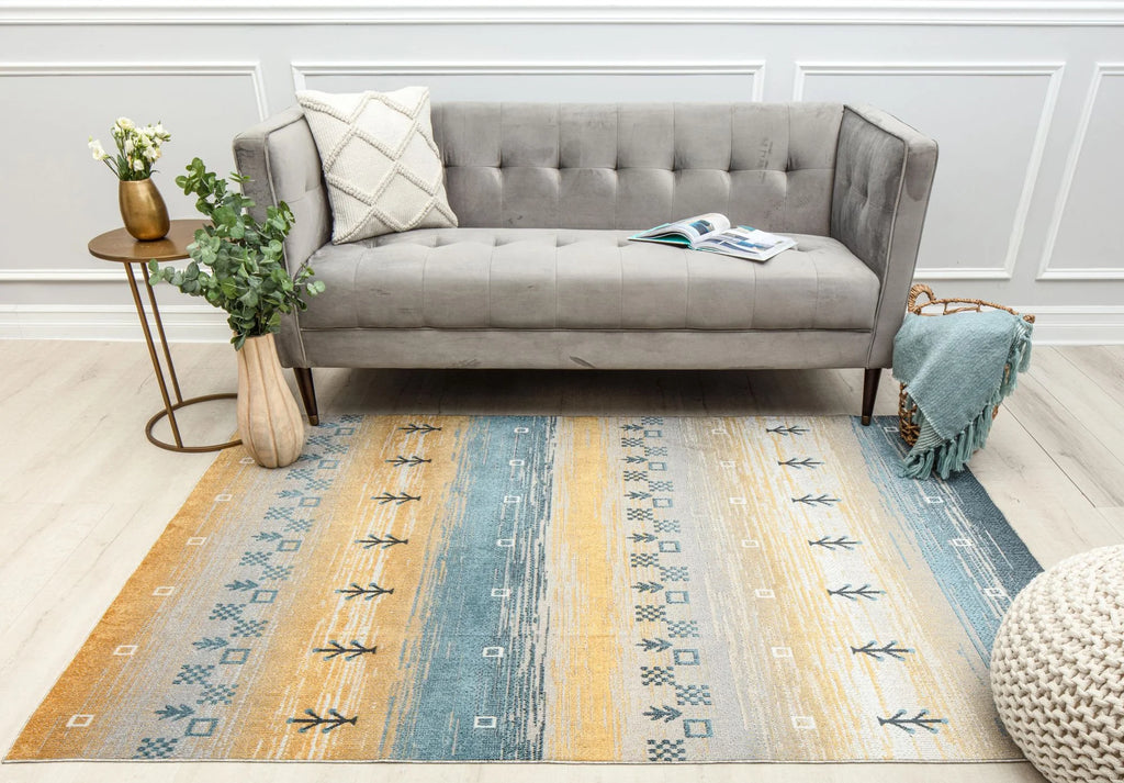 Yellow Tribal Bohemian Area Rug 2'6" x 4' Y393