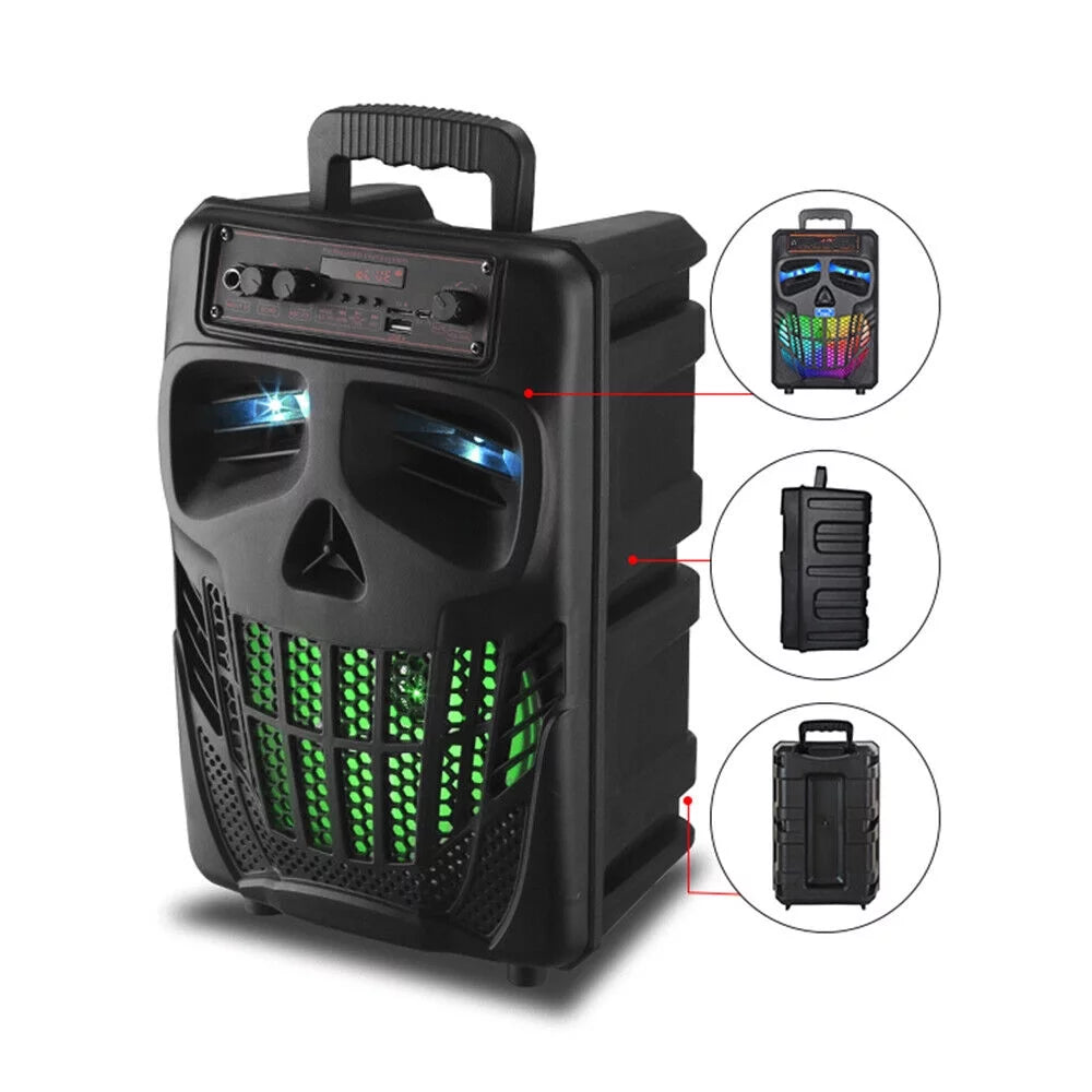 Portable Bluetooth Black Speaker with Double Subwoofer M917266