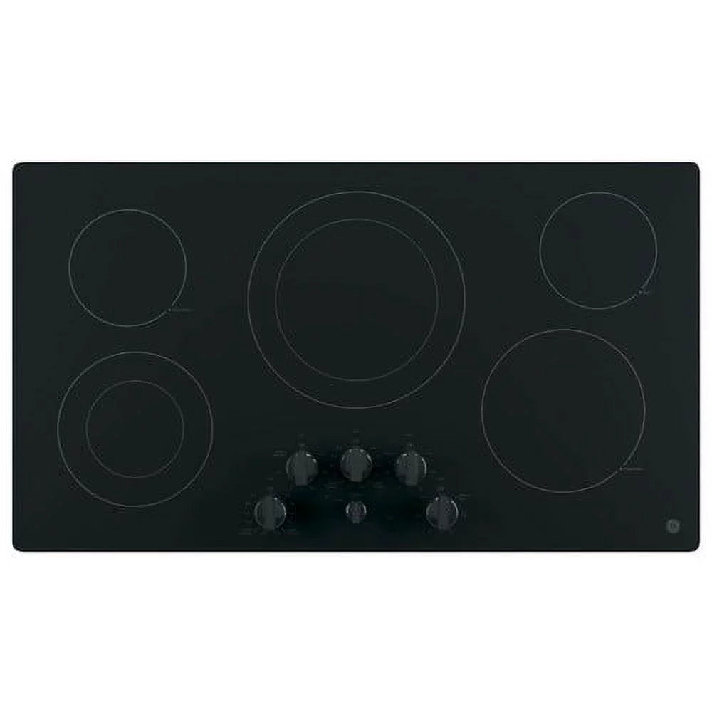 36" Built-In Electric Cooktop Black-on-Black V12048