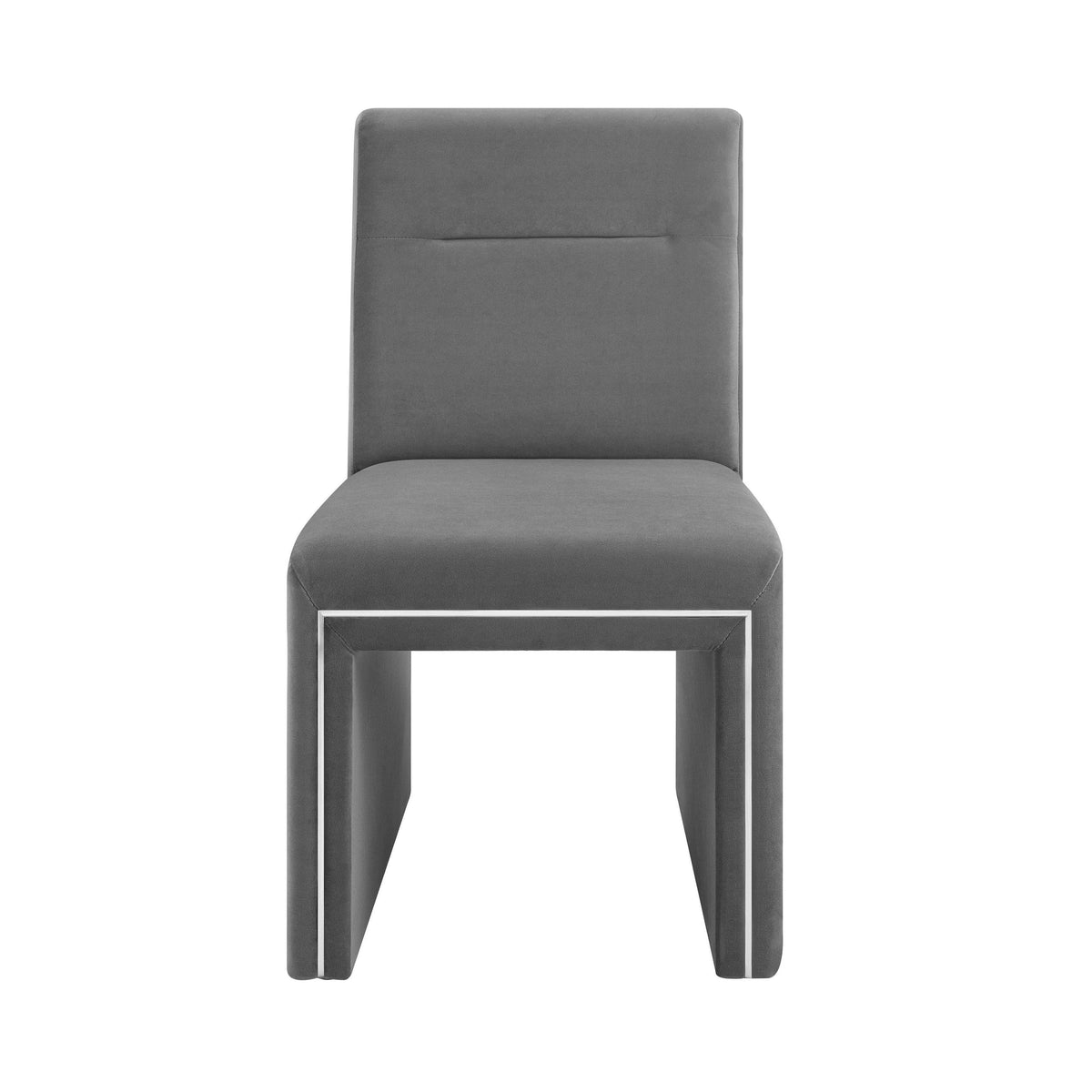 Grey Performance Velvet Dining Chair Z678906