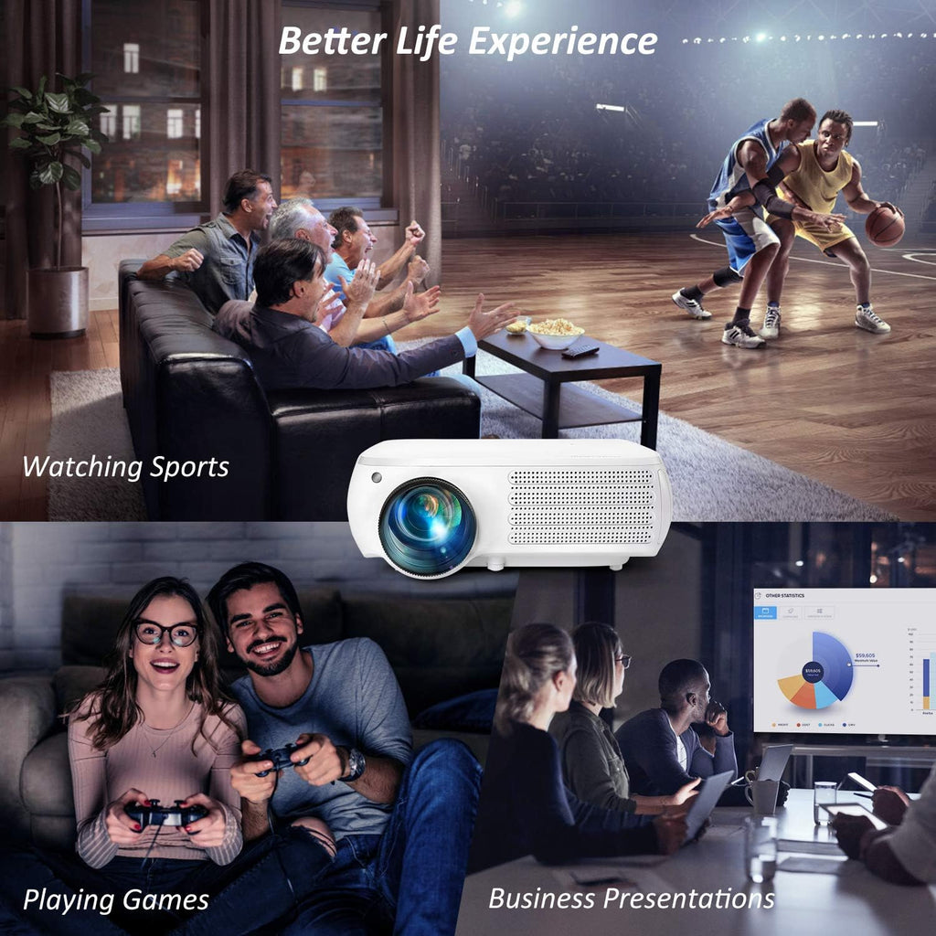 White 1080P LCD Projector X42424