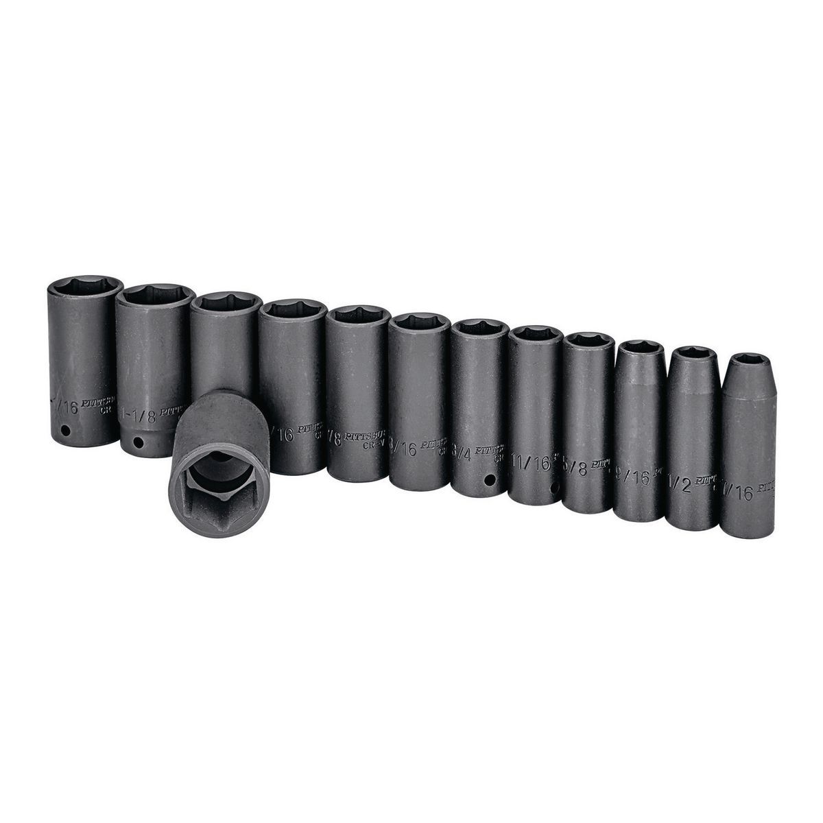1/2 in. Drive SAE Impact Deep Socket Set, 13 Piece R364343