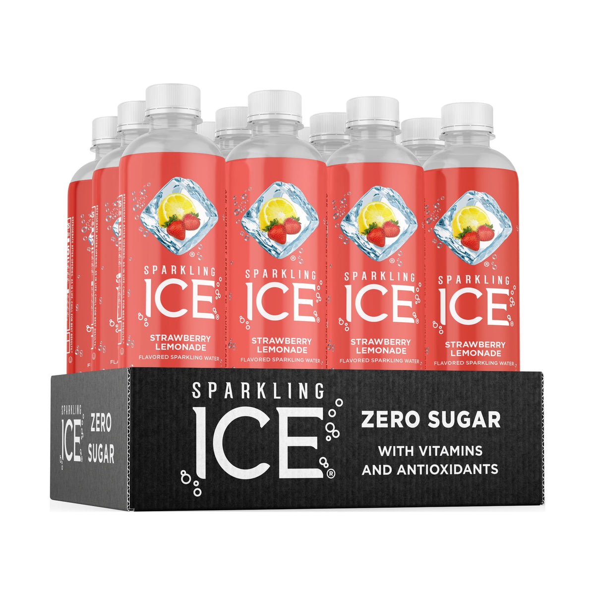 Strawberry Lemonade Sparkling Water 17 Fl Oz, Pack of 12 G395169