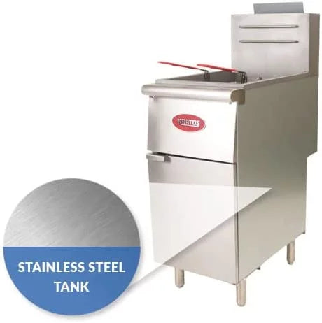 Commercial Gas Floor Fryer 40 lb. Capacity Natural Gas M496