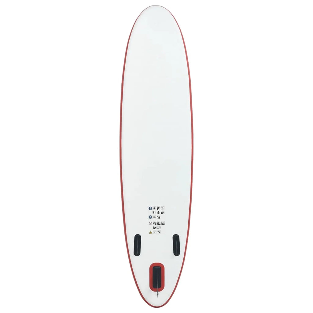 Red and White Inflatable Paddleboard Set R9618