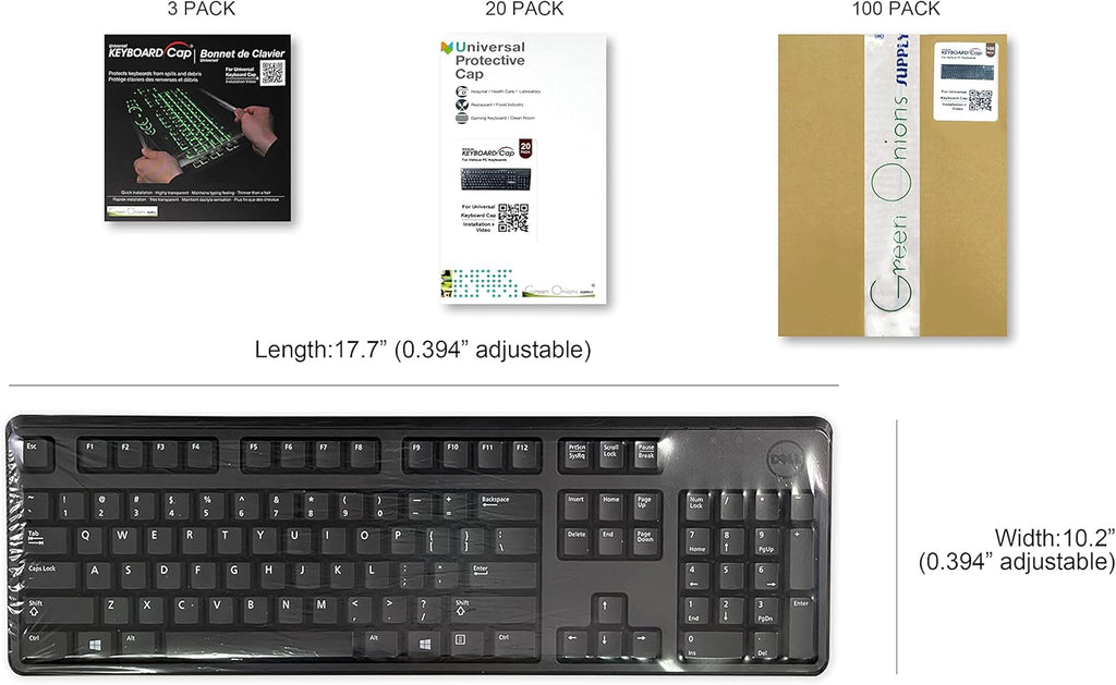 20 Pack Universal Flat Keyboard Cap Cover F3942