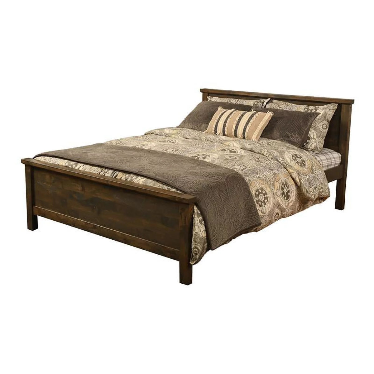 Queen Bed in Medium Brown B77803