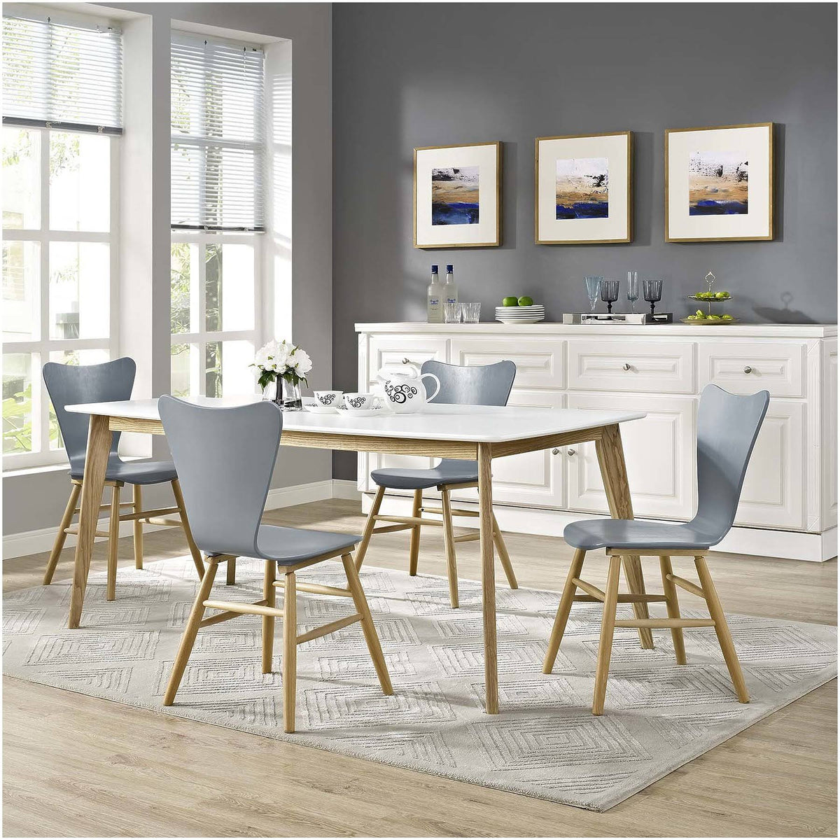 Gray Set of 4 Dining Chair E752863