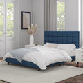 Queen Size Upholstered Platform Bed Frame with Adjustable Tufted Headboard F794