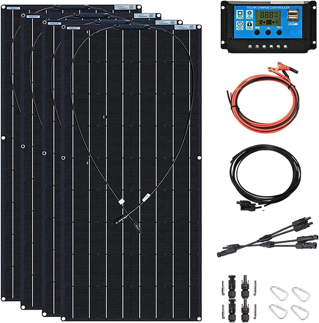 Flexible Monocrystalline Solar Panel Kit 4 X 200W with 40A Controller K32410