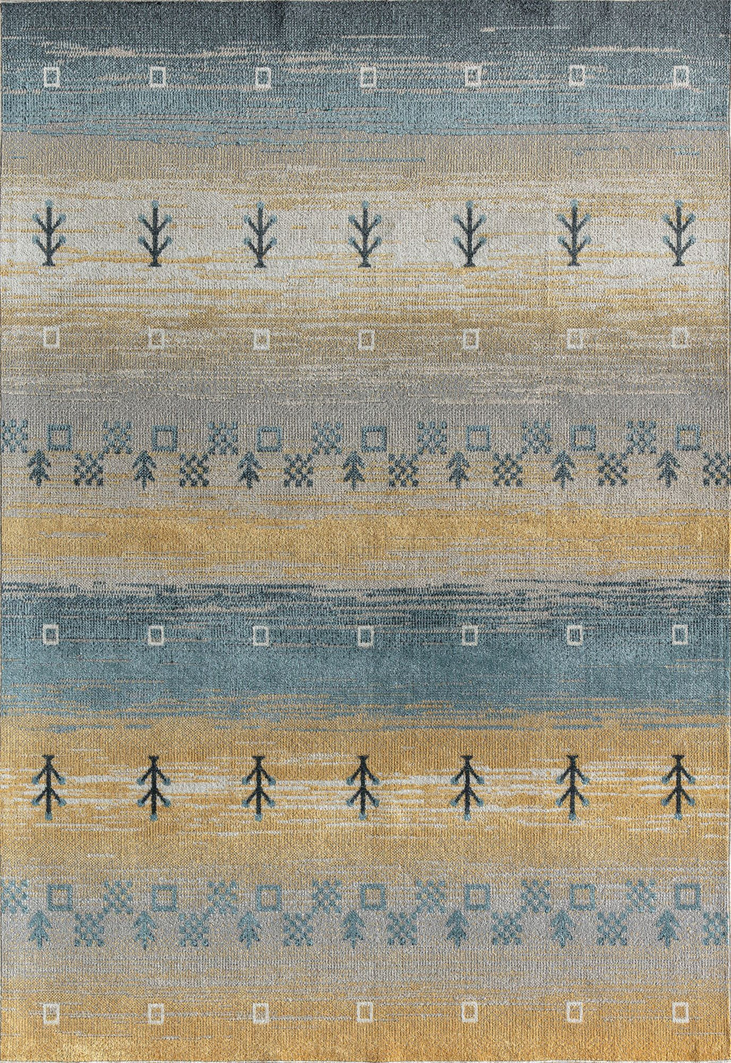 Yellow Tribal Bohemian Area Rug 2'6" x 4' Y393