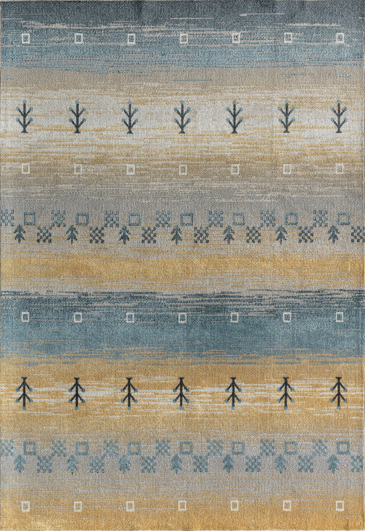 Yellow Tribal Bohemian Area Rug 2'6" x 4' Y393