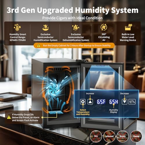23L Electric Cigar Humidor with Digital Hygrometer D5800