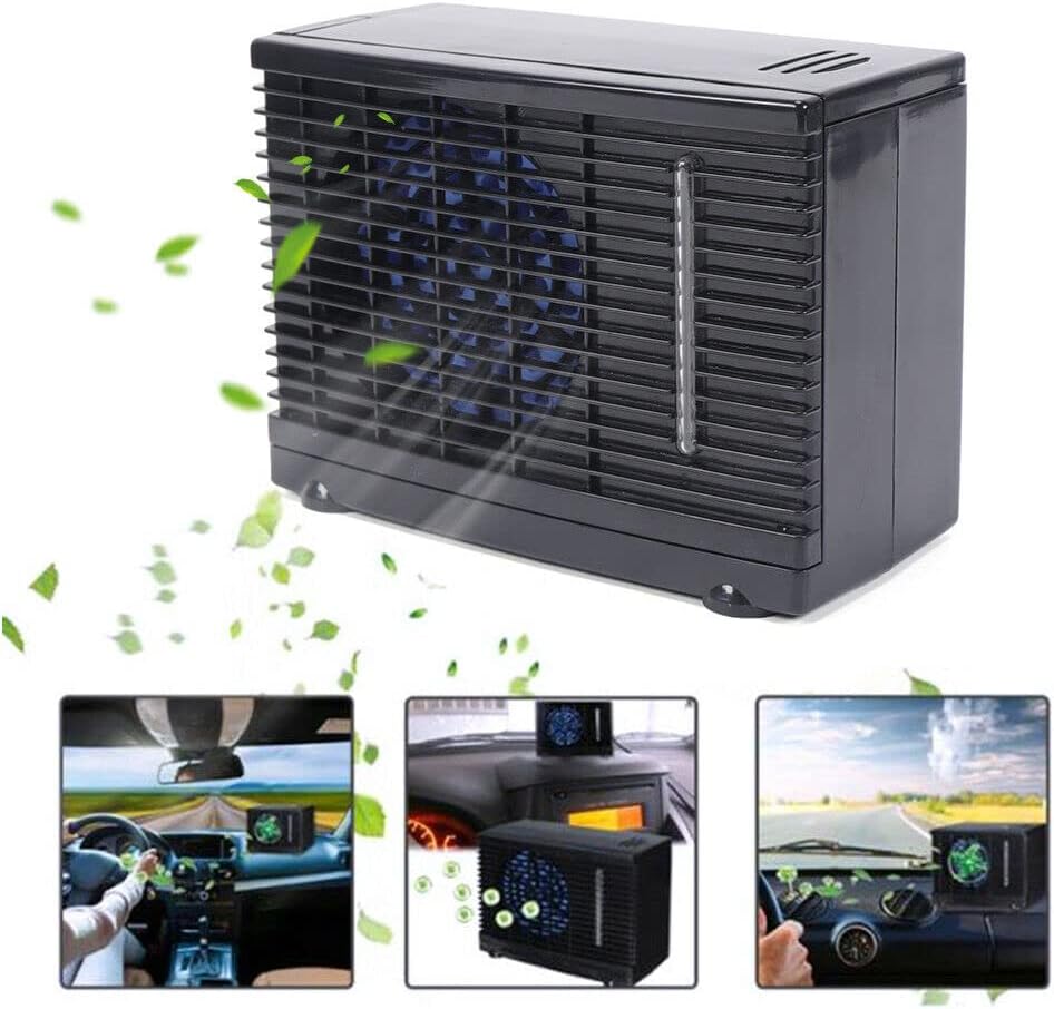 12V Portable Car Air Conditioner Cooling Fan, Pack of 2 Q2527