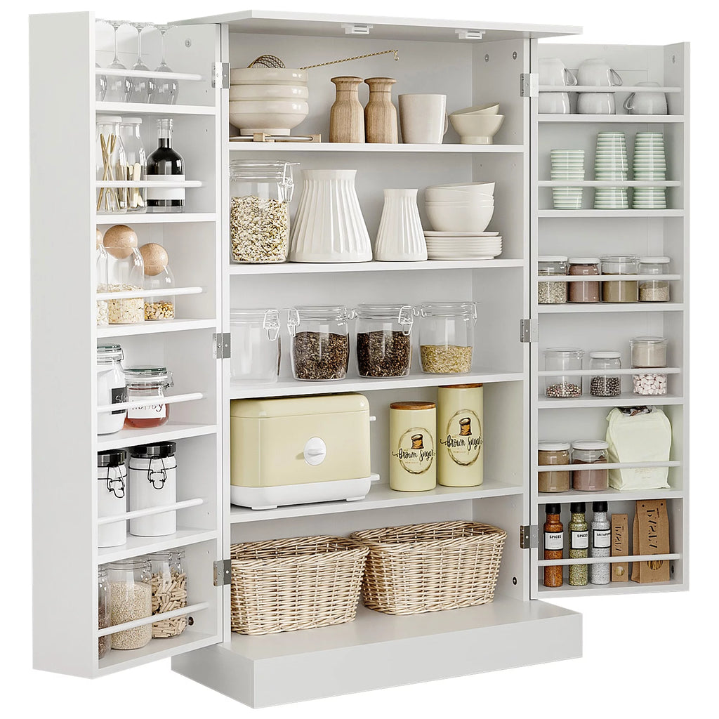 White 2 Door Storage Cabinet with Adjustable Shelves P474975