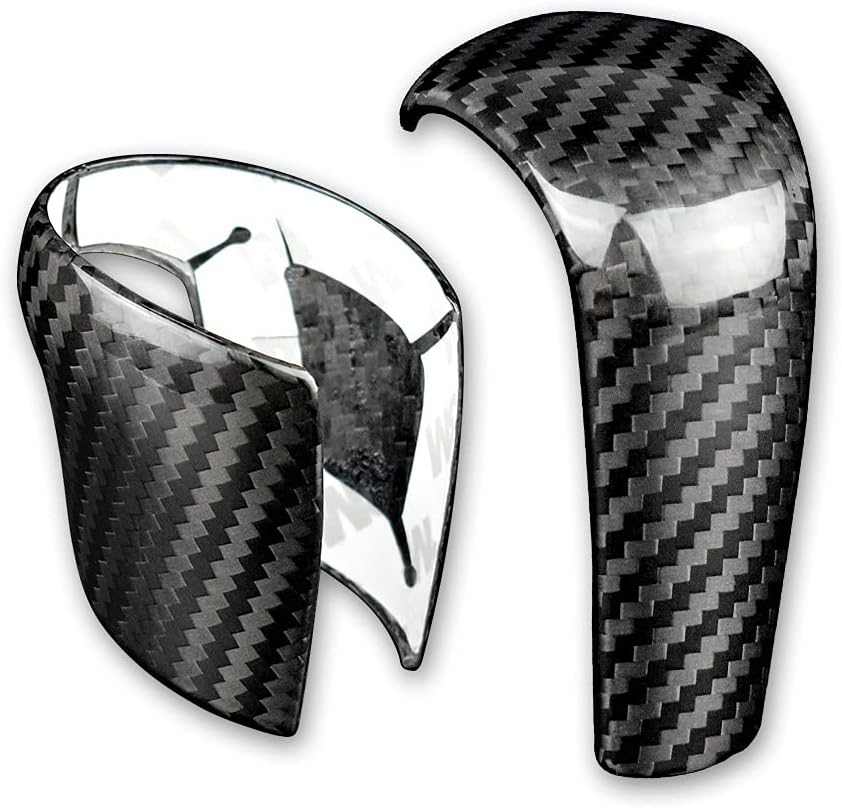 2pcs Carbon Fiber Car Gear Shift Knob Cover Q21002