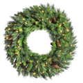72" Pine Wreath with Warm White LED G12338