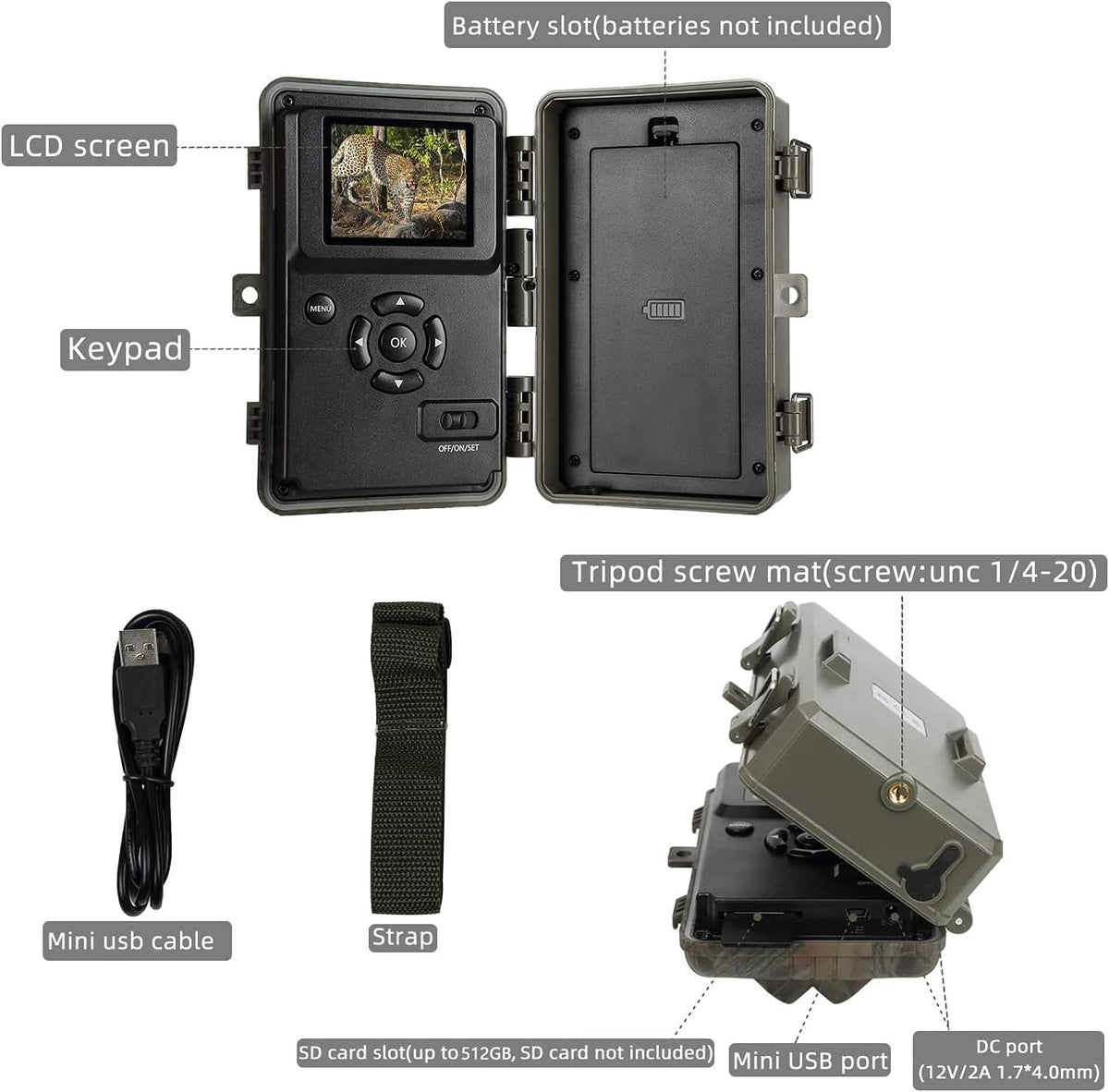 2-Pack 24MP 1296P Trail Cameras with Night Vision F422132