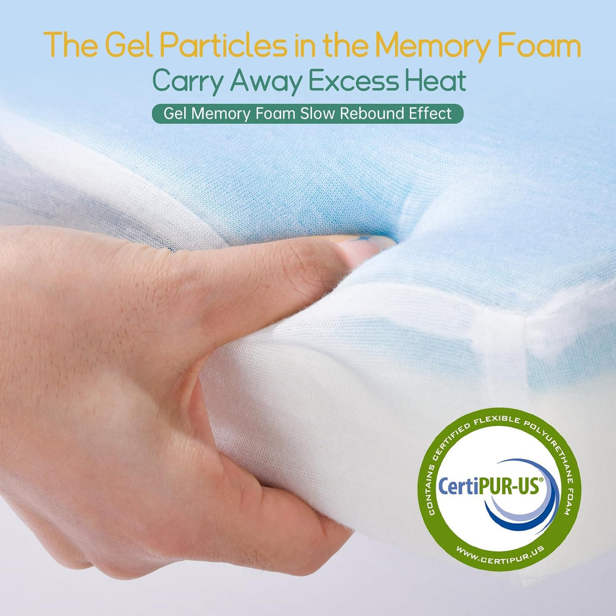 38"x26" Memory Foam Pack N Play Mattress Pad with Washable Removable Cover C7398