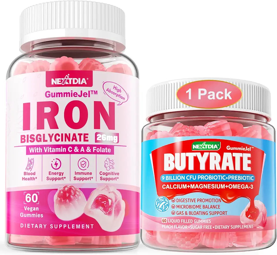 Butyrate Gummies + Iron Bisglycinate 26mg Filled Gummies C703505