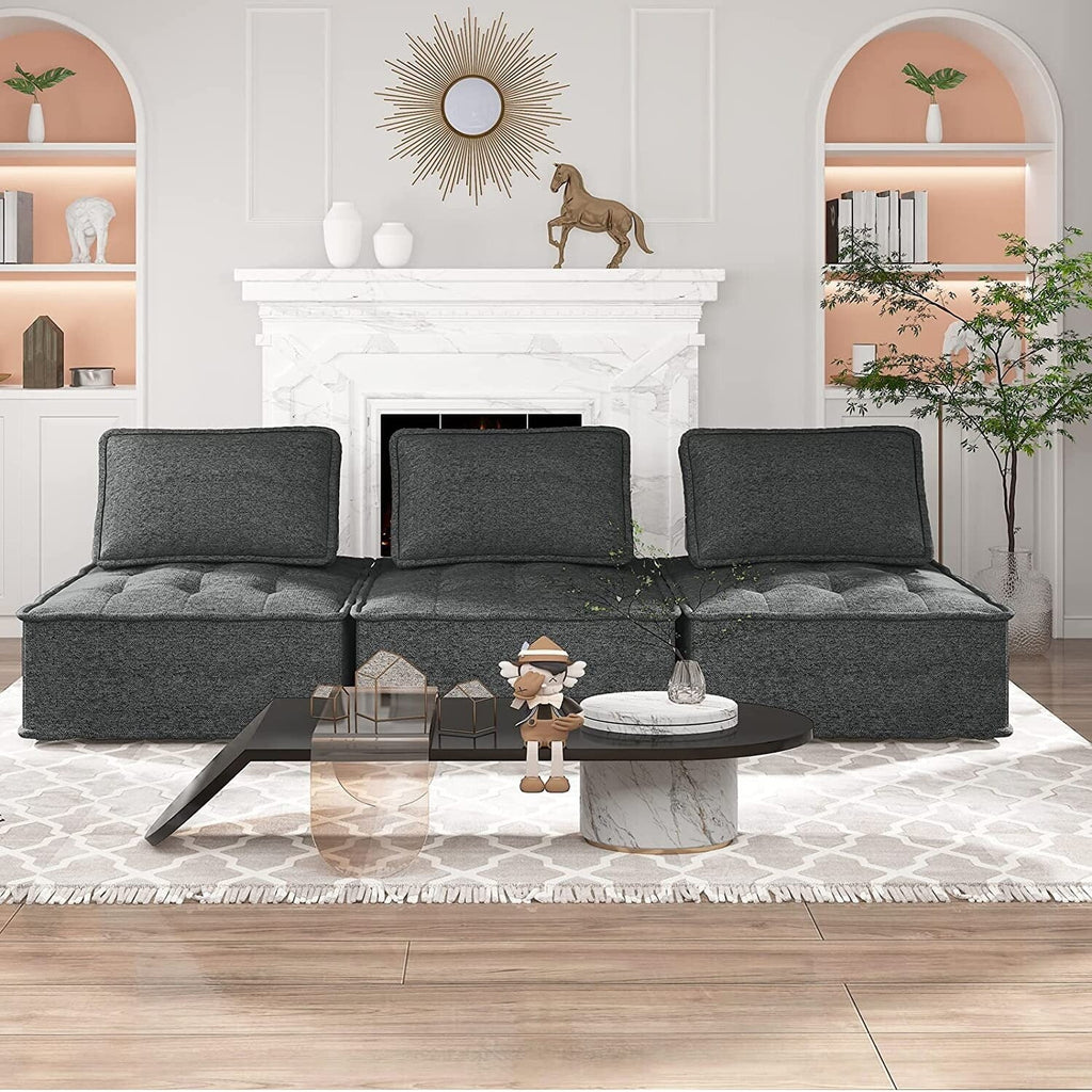 Dark Grey Modular Sectional Sofa Couch K222923