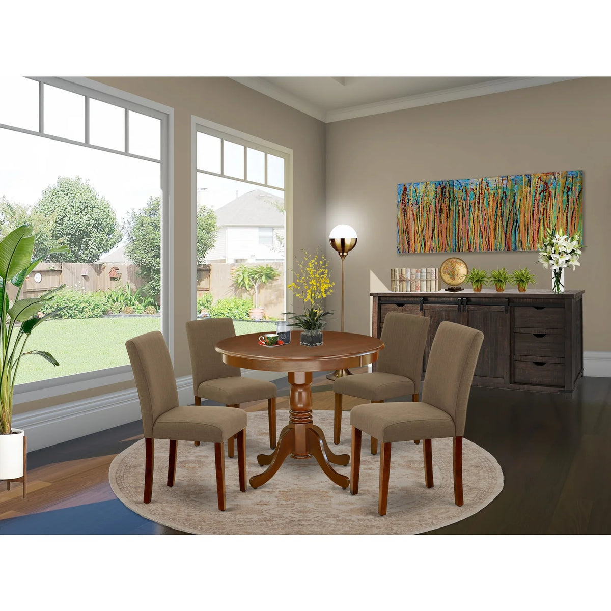 5 Piece Wood Dining Set F74837