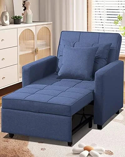 White Convertible Chair Bed O283499