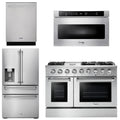 48 Gas Range, Refrigerator with Water and Ice Dispenser, Dishwasher, Microwave D418