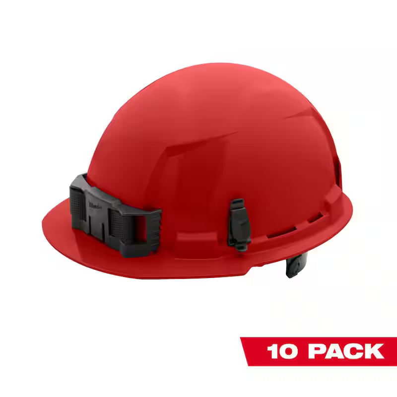 Red Type 1 Class E Front Brim Non-Vented Hard Hat 10-Pack Z291209