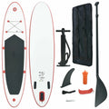 Red and White Inflatable Paddleboard Set R9618