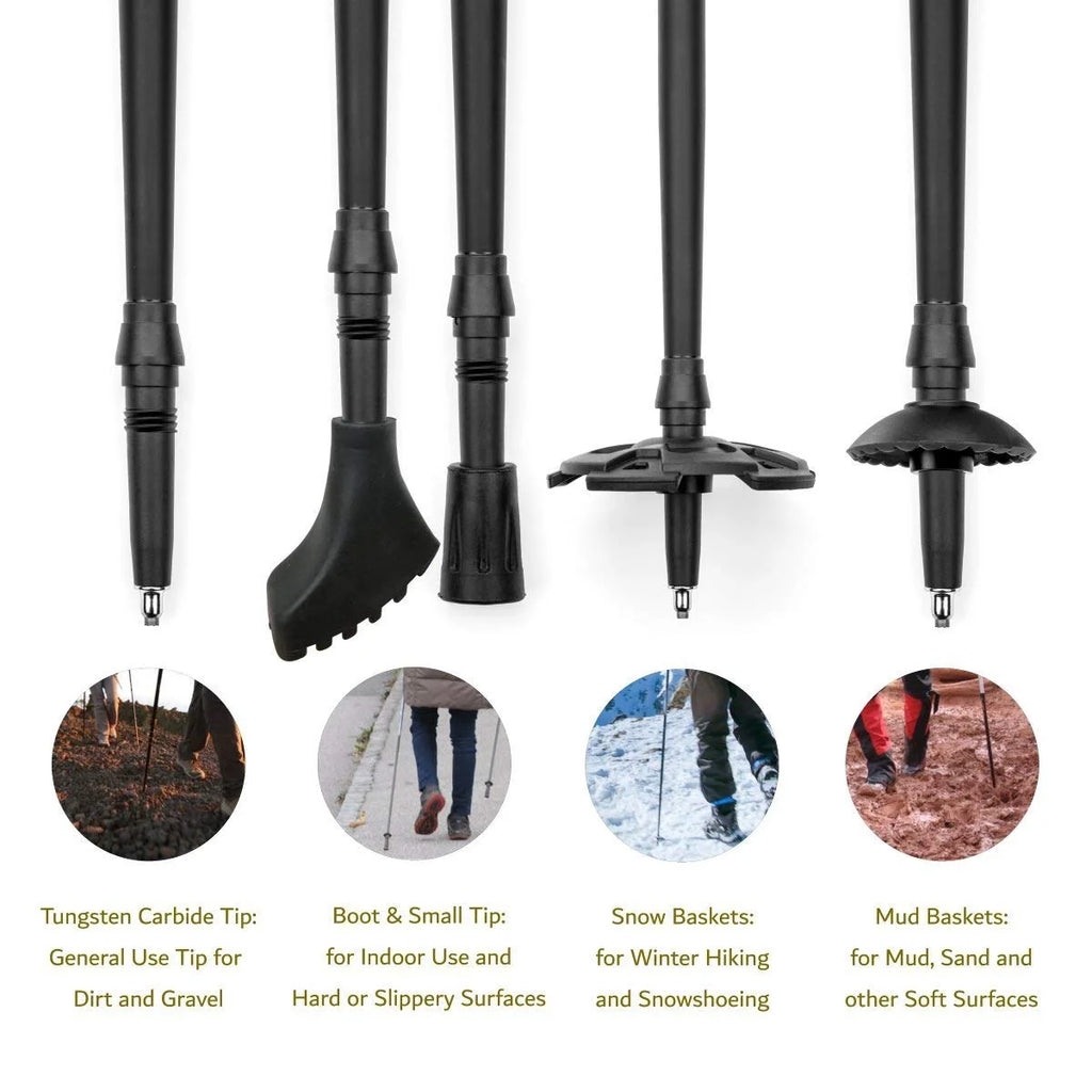 Aircraft-Grade Aluminum Anti-shock Twist Lock Trekking Poles O662