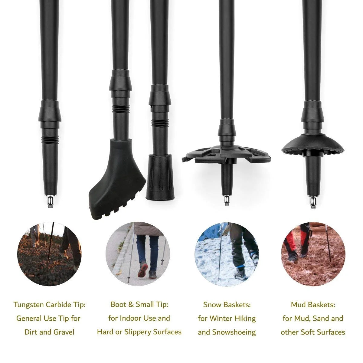 Aircraft-Grade Aluminum Anti-shock Twist Lock Trekking Poles O662