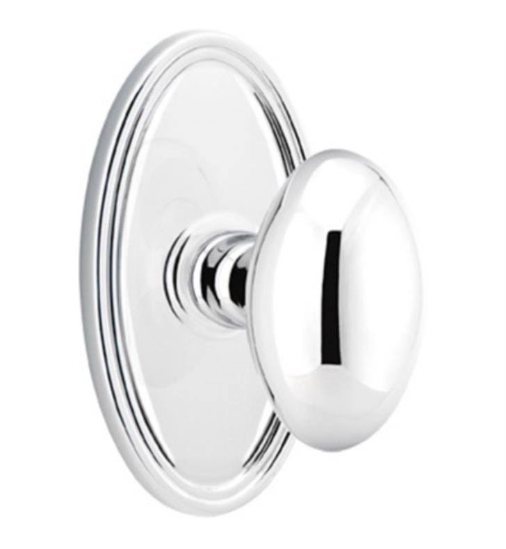 Satin Nickel Passage Knob with Oval Rose Y82432