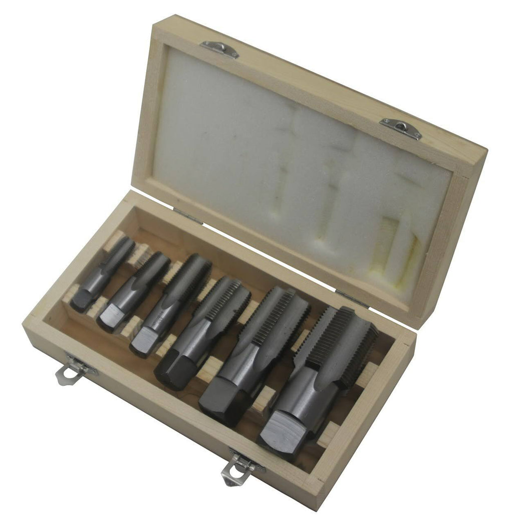 6 Piece High Speed Steel NPT Pipe Tap Set Q578