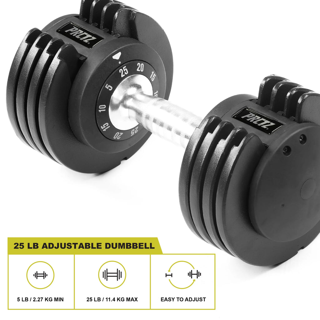 10-50 lb Adjustable Dumbbell, Black B35408