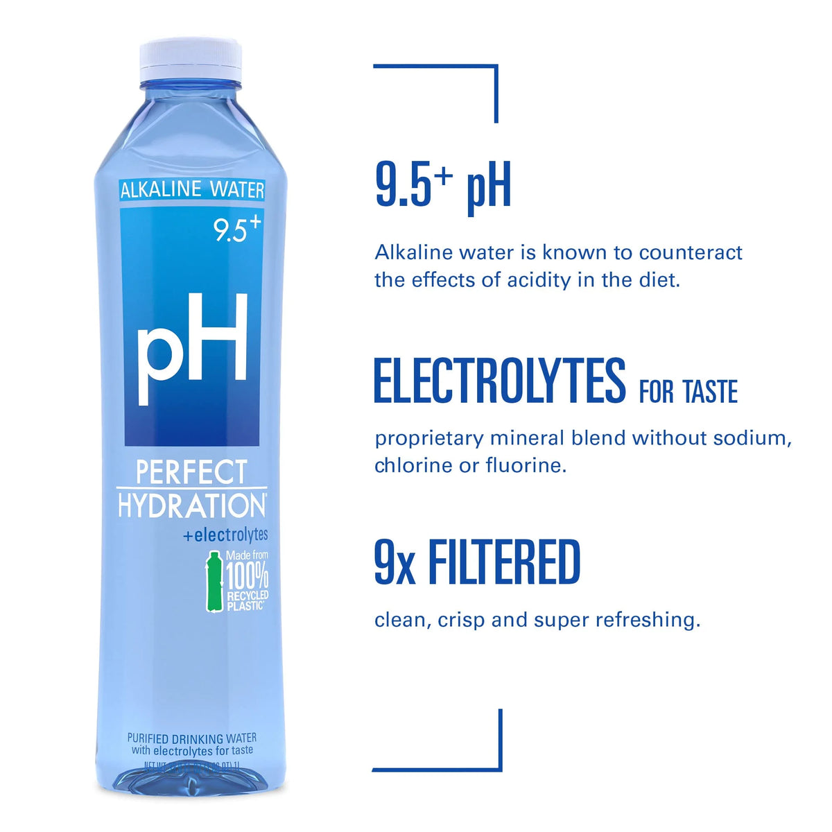12 pack 1 Liter Alkaline Drinking Water Z378