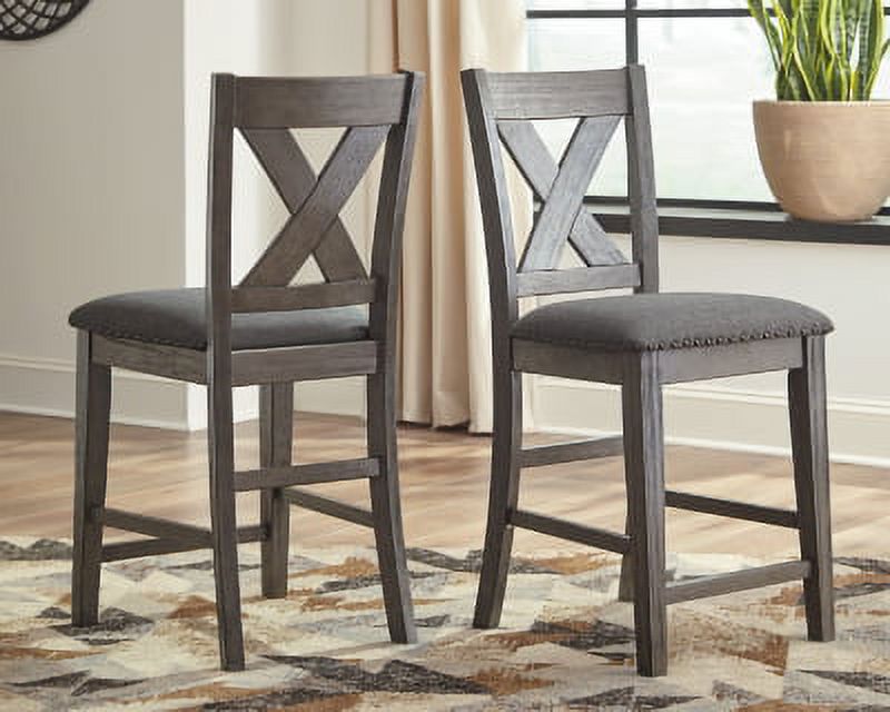 Rustic Counter Height Upholstered Barstool Z411843
