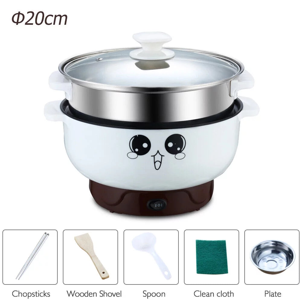 Multifunction Electric Skillet Non Stick Cooker with Steamer Z2621