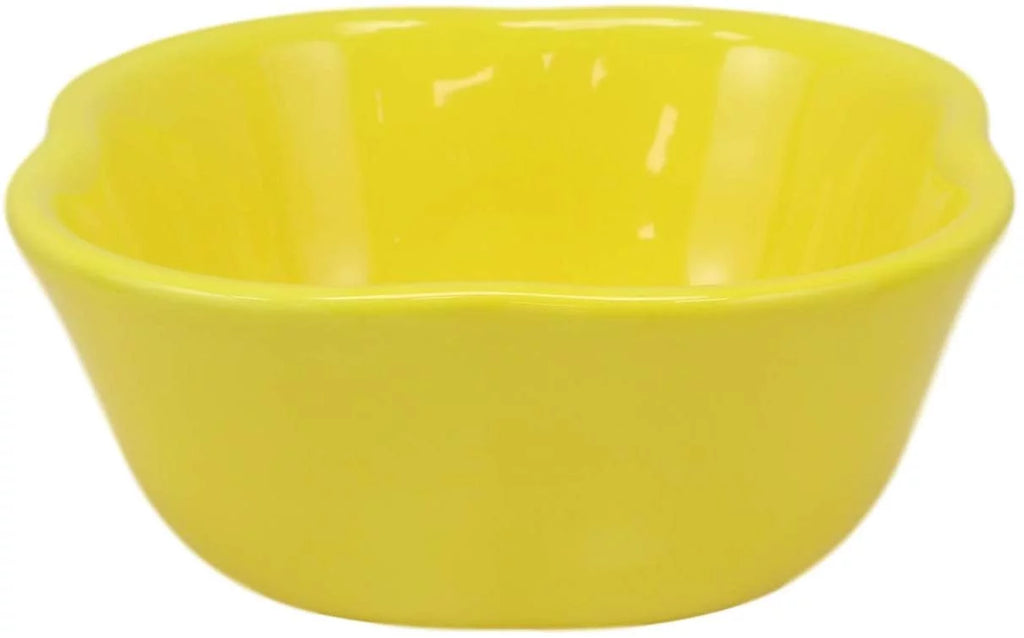 Ceramic Yellow Bell Pepper Bowl Condiments Container Set of 2 C282373