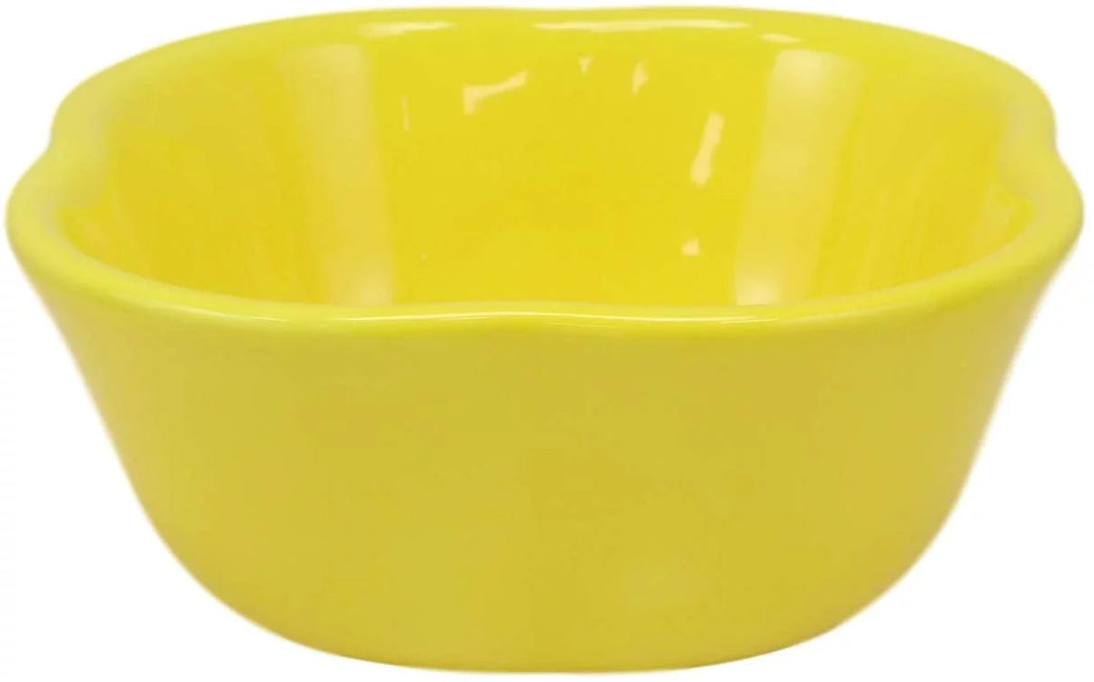 Ceramic Yellow Bell Pepper Bowl Condiments Container Set of 2 C282373